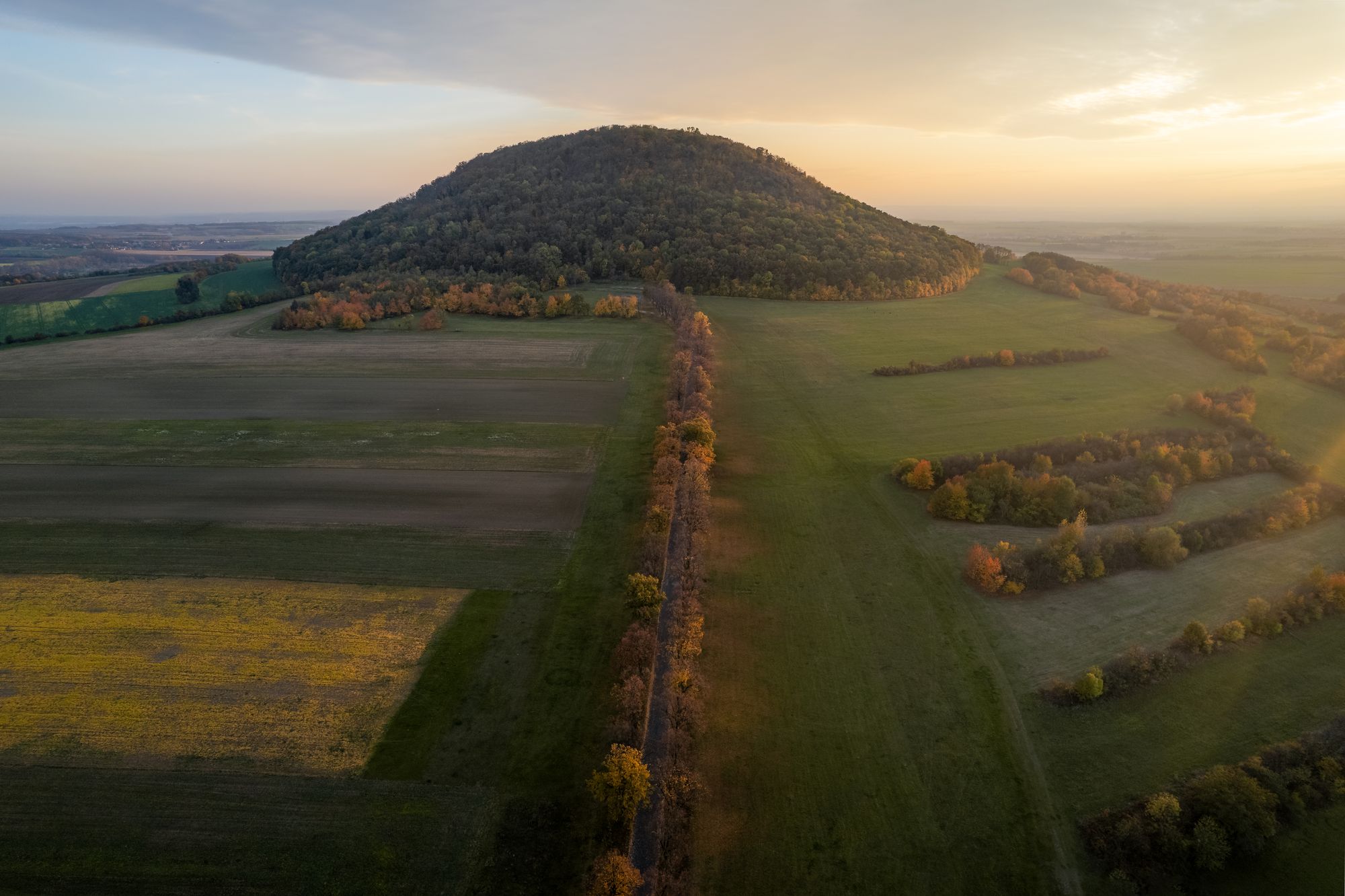 Aerial drone shot — Plzeň region — Aerial view of Plzeň
